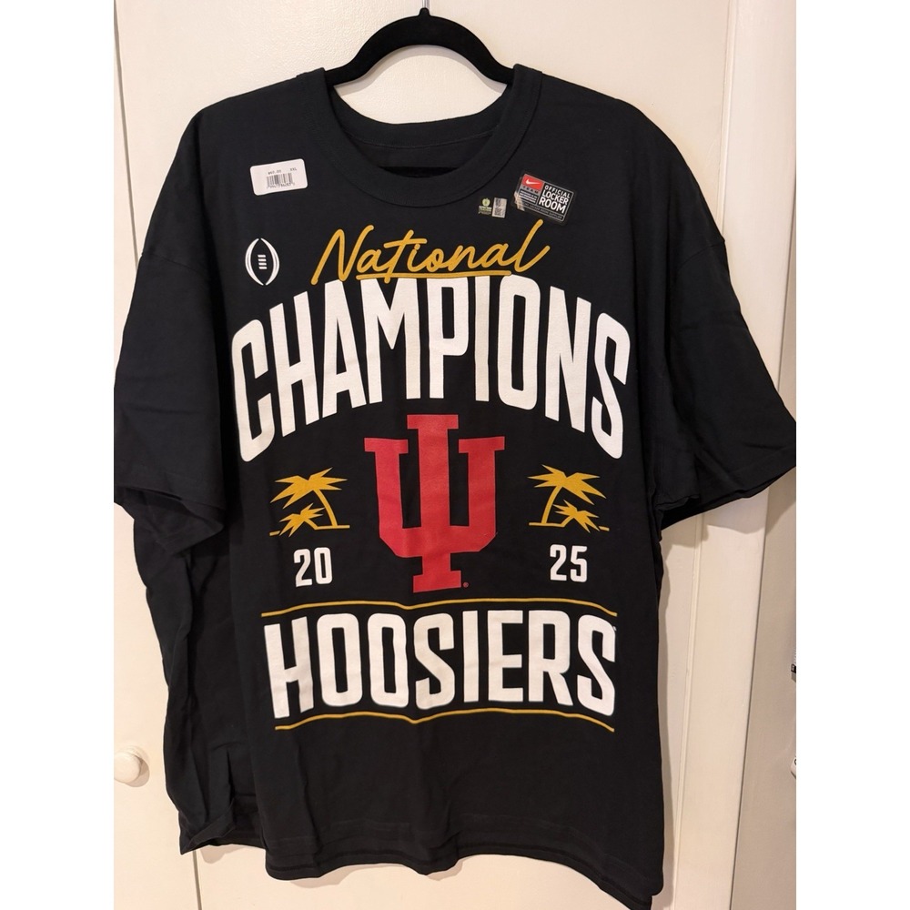 Indiana University IU Men's XXL National Championship Heavy Shirt Nike Hoosiers